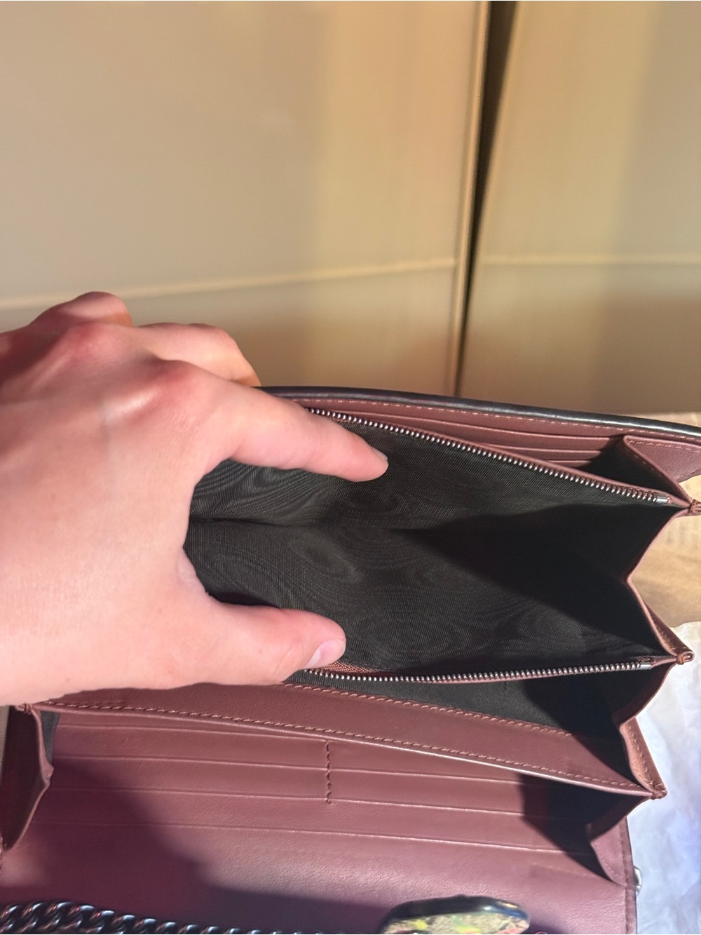 Like-New GUCCI Dionysus GG Blooms Wallet On Chain Bag - Picture 11 of 16